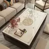 Nuevo Mantel Individual para Mesa de Café de Sala de Estar Estilo Chino, Impermeable, Resistente al Aceite, Resistente al Calor, Lavable, Mantel Individual de Madera Maciza para Mesa de Té