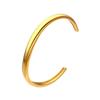 Venta al por mayor transfronteriza de pulseras europeas y americanas, pulseras simples de acero de titanio con superficie lisa retorcida, pulsera abierta en forma de C con estrella de cinco puntas completamente de diamantes