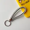 Chaveiro de corda de couro trançado com detalhes chaveiro de casal chaveiro de carro pequeno presente chaveiro colorido atacado