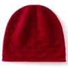 Gorro de cachemira para mujer de otoño e invierno, suave y cálido, gorro de punto simple, gorro casual para clima frío, gorro que cubre las orejas, gorro para exteriores para clima frío