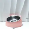 100ML Tazón para Gato Perro 15 Grados Elevado Antideslizante Cachorro Gato Comida Bebida Agua Alimentador Accesorios para Tazón de Mascota