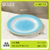 Plato Redondo de Melamina Transfronterizo Nuevo Estilo Patrón de Grietas de Hielo Plato Plano Restaurante Comercial Comida Rápida Plato para Saltear Alto Valor Estético Vajilla de Imitación Porcelana
