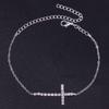 Venta caliente de Amazon tobillera de cruz moda cadena de anillo de pie con diamantes de imitación de una sola capa accesorios de creencia religiosa Tobillera06