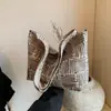 Bolsa de Lona Casual Grande de Xadrez Personalizada Inverno 2025 Nova Bolsa Tote Transversal Estilo Preguiçoso para Commuter Mulheres