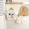 Conjunto de Ropa para Bebé Verano Bebé Niño Delgado Ropa de Verano para Lactante Un Año Dibujos Animados Pequeño Mes de Nacido Nuevo Conjunto de Dos Piezas