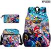 Bolsa Escolar, Estuche, Bolso de Hombro, Set de Tres Piezas, Producto Nuevo Transfronterizo, Mario Kart World