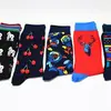 Fornecimento Transfronteiriço Amazon Meias Atacado Meias Personalizadas de Comprimento Médio Meias Masculinas de Algodão Multicor Animal Absorventes de Suor Meias Sociais