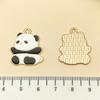 Acessórios de joias de desenho animado coreano faça você mesmo, pingente de liga de panda a óleo, chaveiro de moda nacional, pulseira, acessórios com pingente