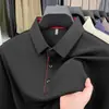 Camisa Polo Estilo Nuevo de Primavera Camiseta de Manga Larga para Hombre Color Sólido Cuello de Solapa Holgada de Moda para Hombre Camiseta Básica para Hombre
