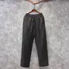 Pantalones de Lino para Hombre Estilo Retro Chino Pantalones Rectos Holgados Finos de Verano para Hombre Algodón y Lino Pantalones Casuales de Moda