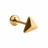 Novos Brincos Rosqueados de Ouro 18K da Amazon Brincos Geométricos para Homens e Mulheres Bola de Aço Titânio Brincos Rosqueados de Agulha Fina