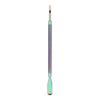 Fabricante aço para nail art empurrador dupla finalidade manicure cor titânio empurrador de cutícula arquivo de cutícula de aço inoxidável de dupla extremidade ferramenta de remoção e corte de unhas