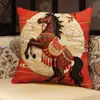 Almofada Decorativa Vermelha Festiva Mais Vendida de Ano Novo, Almofada Nova Estampada, Almofada de Sofá Ultra Macia para Uso Doméstico