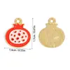 30 Colgantes de Frutas de Esmalte Coloridos (Cereza, Fresa, Sandía) Accesorios de Aleación para Joyería DIY para Pendientes y Collares