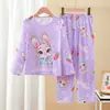 Pijama infantil al por mayor de primavera y otoño del Sudeste Asiático para niños y niñas, bebé de manga larga para el hogar, conjunto de ropa fina de verano para aire acondicionado