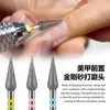 Broca Pré-Tratamento para Nail Art Estilo Russo para Remover Pele Morta, Ponta de Abertura de Bolso, Broca de Lixa Emery Três Lados em Forma de Botão Venda por Atacado