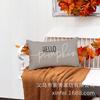 Capas de Almofada Lombar de Abóbora de Ação de Graças Outono Linho Ultra Macio Transfronteiriça Casa Sofá Sala de Estar Cama Almofada Capa de Almofada Atacado
