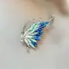 Broche Mariposa de Cristal de Lujo de Alta Gama Transfronterizo, Cristal Retro Incrustado con Diamantes, Elegante y con Estilo, Broche para Chaqueta de Traje para Mujer