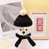 Ropa para muñeca de 10 cm, gorro tejido, gorro tejido de oso lindo hecho a mano para taza de vidrio, accesorio decorativo de bufanda
