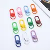 Llavero de pintura para perro color metal 3 hebillas de puerta pequeñas colgante llavero giratorio accesorios para llavero diy