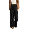 Otoño 2026 Nuevo Pantalones Casuales de Cachemira Pierna Recta Cintura Alta Diseño de Cordón Holgados Adelgazantes Caída Pantalones de Pierna Ancha Mujer