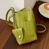 Bolso de teléfono de patrón tejido de moda transfronterizo, nuevo bolso pequeño simple de moda de verano 2026, bolso de hombro cruzado de alto valor estético