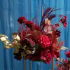 Novos Adereços de Casamento, Flores para Corredor, Arranjos Florais de Casamento, Flores Artificiais de Seda Estilo Floresta, Decoração de Passarela, Formatos de Flores em Bola Redonda para Uso Externo