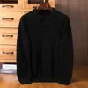 Suéter de Cashmere Novo 2024 Masculino Outono e Inverno Malha Solta Camisa de Base Macia e Sedosa Gola Polo Elegante Suéter Masculino