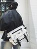 Bolsa de Mensageiro Estilo Tooling Versátil para Mensageiro do Instagram Homens Estudantes Universitários Bolsa de Ombro para Aula Moda Coreana Bolsa Transversal de Grande Capacidade para Mulheres