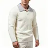 Nueva colección Otoño/Invierno 2026: Suéter de punto de dos piezas para hombre con cuello alto falso, top de punto, capa base casual para hombres jóvenes
