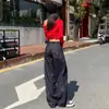 26 Estilo Quente de Outono Cor Jeans Retrô Americano Lavado Jeans de Perna Reta Solto Calças de Perna Larga com Caimento Bordado Feminino