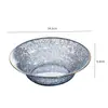 Bol de Fruta de Lujo Ligero Patrón de Diamante Hogar Sala de Estar Plato de Fruta Transparente Alta Apariencia Plato de Snacks Dulces Mesa de Café Plato de Exhibición