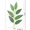 Flores Artificiales Falsas Transfronterizas Hojas de Sándalo y Azufaifo Decoración de Escena de Boda Planta de Simulación Arreglo Floral DIY Hojas Falsas 7 Hojas Hojas de Sauce