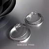 Brincos Grandes de Anel Duplo Estilo Frio Simples para Mulheres 2024 Novos Brincos da Moda Exquisitos Elegantes de Alta Atmosfera para Mulheres
