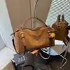 Bolso de Cuero Esmerilado para Mujer Otoño/Invierno Nuevo Gamuza Textura Esmerilada Lujo Ligero Versátil Nicho Bolso de Hombro Cruzado para Viaje