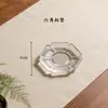 Tapete Isolante Térmico Estilo Japonês, Porta Copo para Chá, Acessórios para Conjunto de Chá Kung Fu de Vidro Cristalino, Suporte para Copo, Bandeja de Chá para Cerimônia do Chá, Base para Xícara de Chá