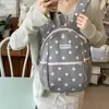 Mochila universitaria ligera de gran capacidad, estilo coreano de nicho, elegante, modelo nuevo 2026, estilo diario de lunares para mujer