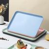 Paja de Trigo Hogar Sala de Estar Plato de Frutas Plato Rectangular Plato de Punta Plato para Ensaladas Bandeja para Juego de Té de Hotel Plato para Comida Rápida