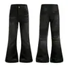 Calça jeans flare com estampa de leopardo retrô americana para homens, nova calça casual versátil de perna larga, corte reto, solta, para outono, para mulheres