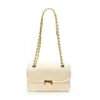 Bolsa de Linha Bordada com Padrão de Diamante para Mulheres, Bolsa de Ombro com Corrente, Bolsa Transversal Elegante e Simples, Novo Modelo 2026, Pequena Bolsa Quadrada Estilosa para Senhoras