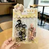 Mini cabeza de princesa en caja pinza pequeña de agarre flequillo pinza frente horquilla rota banda de goma para niños no lastima anillo para el pulgar venta al por mayor