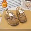 Zapatos de Bebé Lindos con Lazo de Dibujos Animados para Niños y Niñas, Nuevo Estilo Invierno 2025, Suela Suave, Cómodos, Forrados de Felpa, Zapatos de Algodón Engrosados