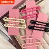 Pinza para el cabello de color dopamina, clip ondulado, pinza para el cabello rota, clip para flequillo sin costuras de una palabra, no daña el cabello, accesorios para el cabello, adorno para la cabeza, estudiantes