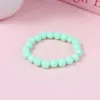 Accesorios de Joyería Acrílica de Moda para Niños Lindos y Elegantes Cuentas Redondas de 8 mm Pulsera Hecha a Mano Venta Directa de Fábrica Macarrón