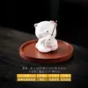 Suporte de Incenso Criativo Gato Fofo e Carpa Ornamento de Gato em Cerâmica