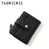 Cartera para Mujer Lingge Coreana Más Vendida Puntada Corta Pequeña 80% de Descuento Porta Tarjetas de Broche de PU Venta al por Mayor