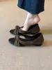 Sandalias Romanas Planas Retro de Dos Vías con Punta Abierta y Tacón Bajo Exquisitas para Mujer, Verano, Nicho, Abiertas en la Punta, 2026