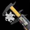 ABS blanco agujero recto flor de iris material de cuentas diy perla de imitación color mágico agujero pasante seis pétalos de hoja cuentas sueltas venta al por mayor