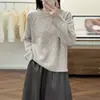 Suéter grueso de punto trenzado, cuello redondo, estilo coreano, corte holgado, 100% lana para mujer, diseñado para estilizar, moderno y versátil como capa base