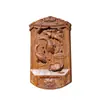 Tallado en Relieve de Palo de Rosa de Venus Colgante de Loto Unilateral Adorno para Colgar en el Cuello Estilo Chino